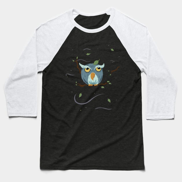 Owl Baseball T-Shirt by Svaeth